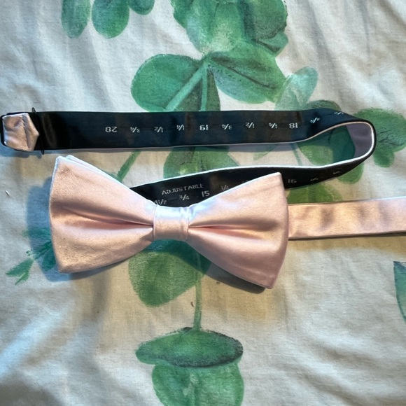 Apt. 9 Other - Apt. 9 Pink Satin Bow Tie OS Pre tied designer Neck Tie Suit Luxury Elegant